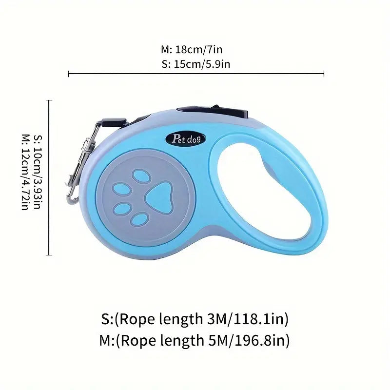 Self- retracting dog/cat leash