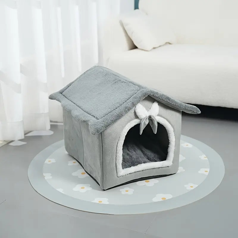 Warm dog/cat cage in winter