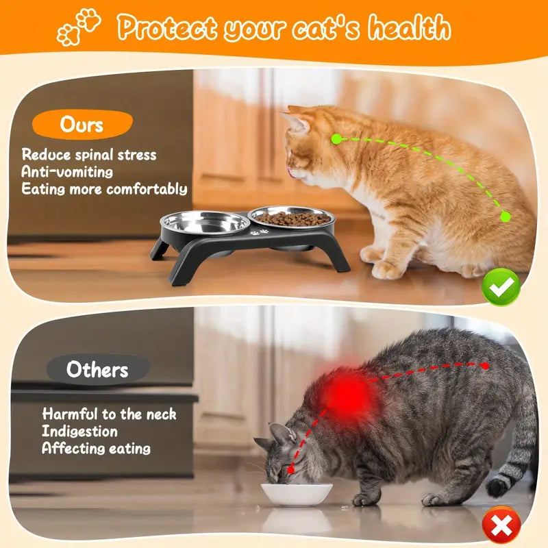 Anti- slip stainless steel bowl for cats & small dogs