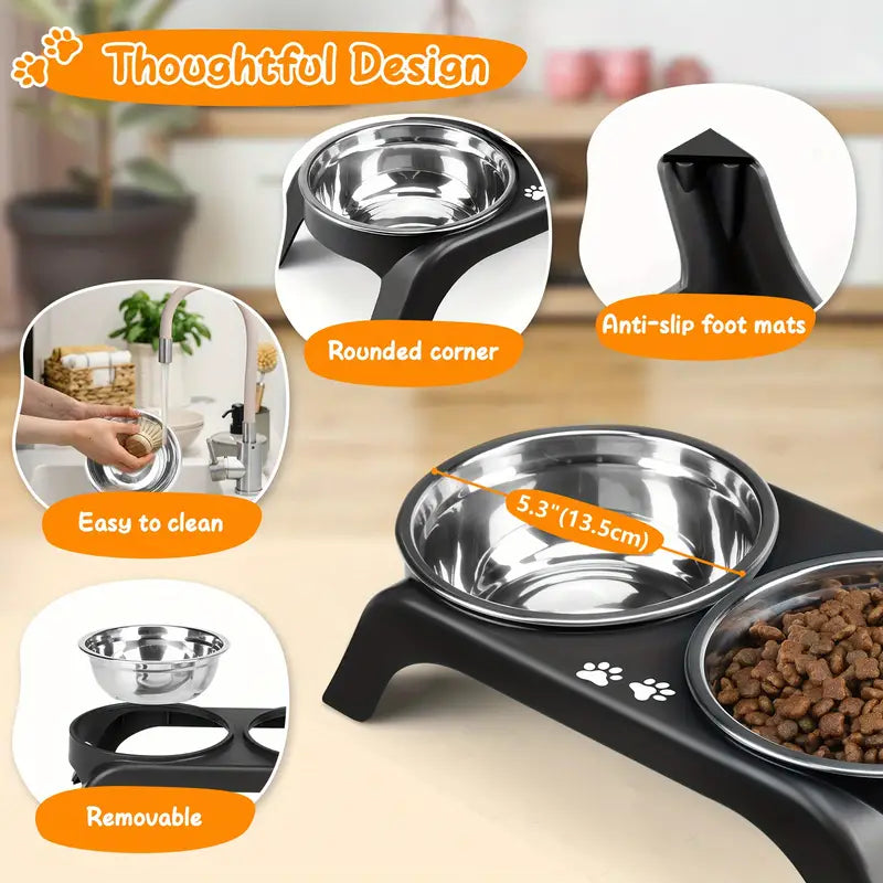 Anti- slip stainless steel bowl for cats & small dogs