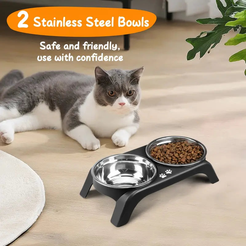 Anti- slip stainless steel bowl for cats & small dogs