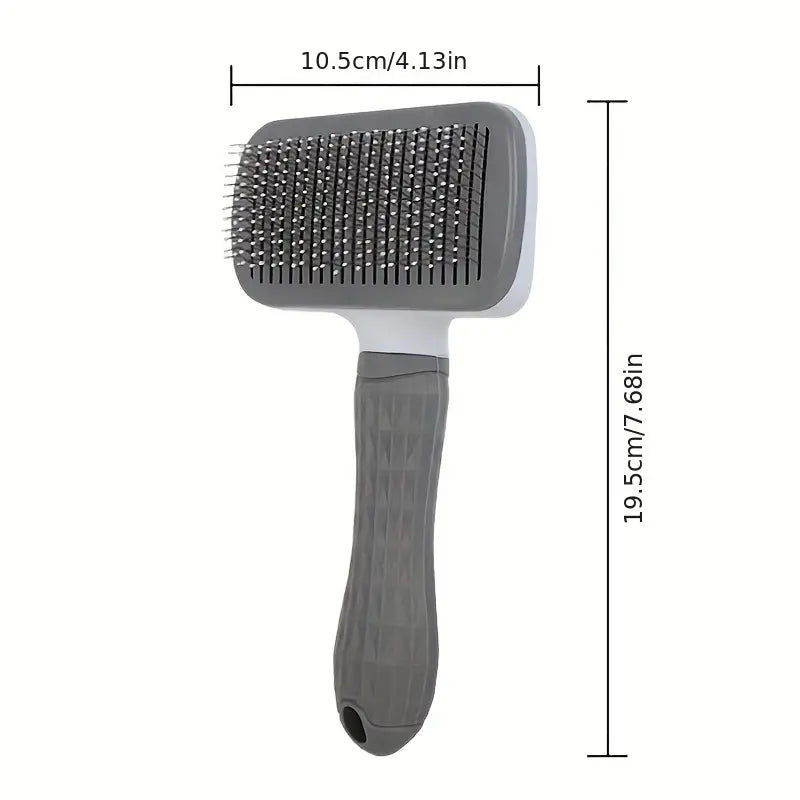 Loose hair removal and grooming brush